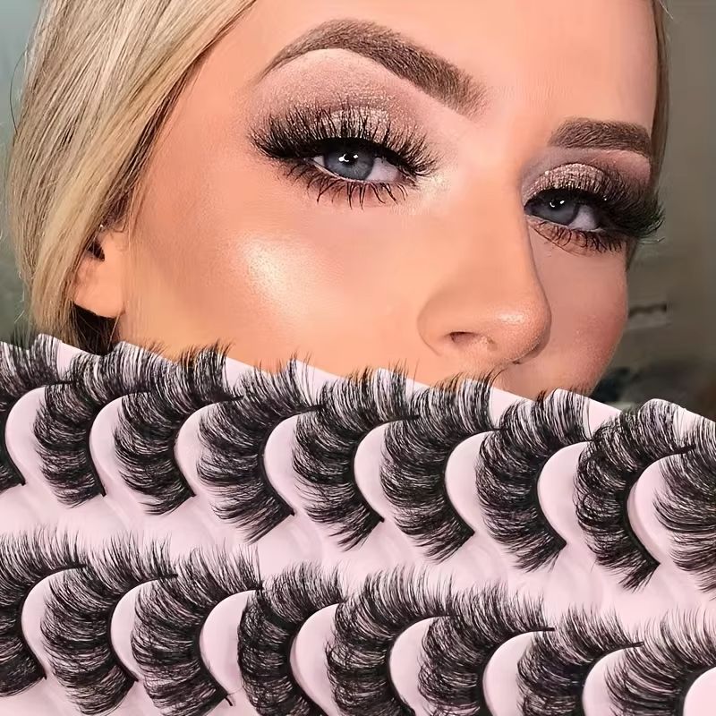 Beauty Full Makeup - 10 Pairs Faux Mink False Eyelashes
