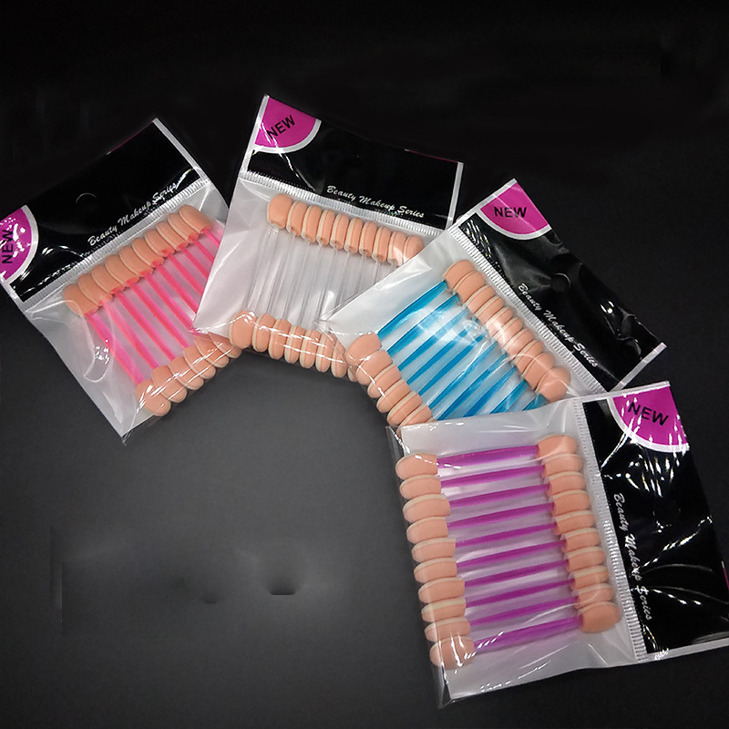 Beauty Makeup Eyeshadow - Wholesale 10Pcs/Bag Disposable Eyeshadow Brush Portable