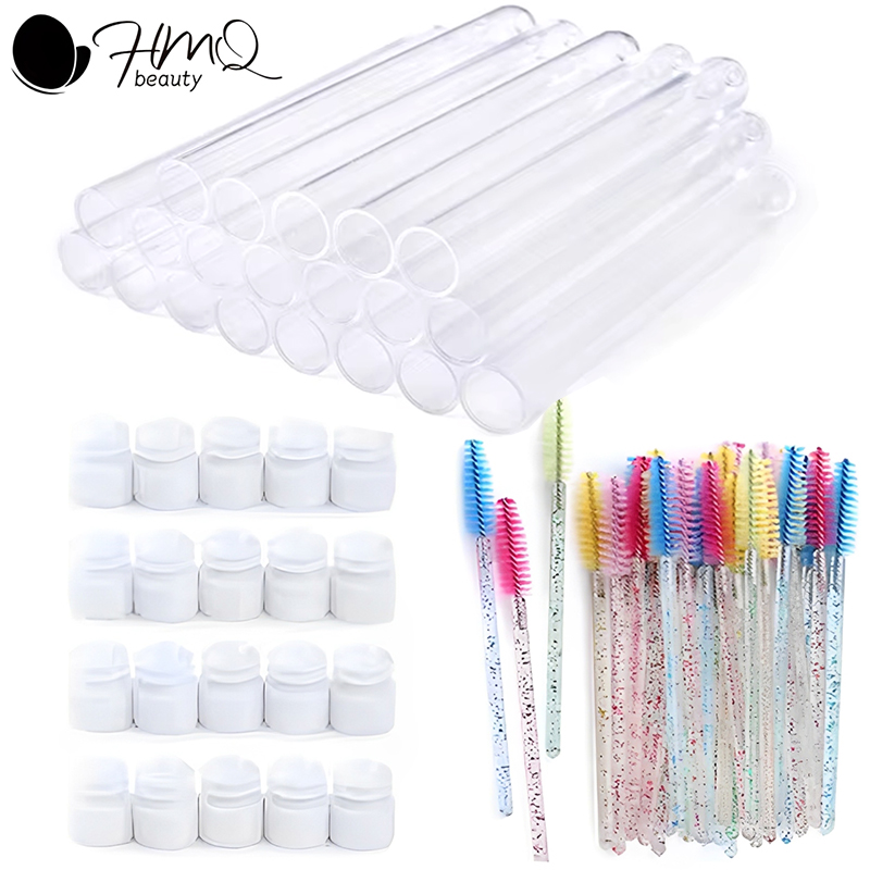 Beauty Makeup Background - Eyelash Brush Tube With Eyebrow Brushes