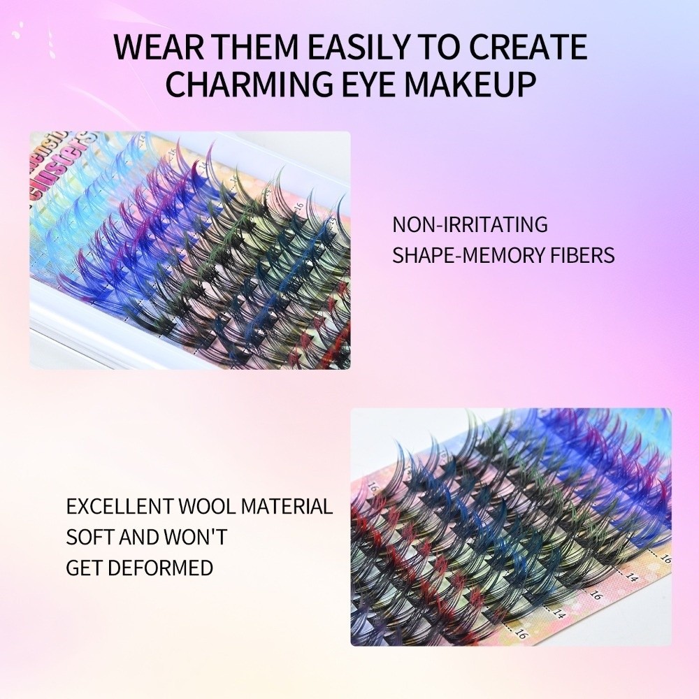 Beauty Makeup Tools - Makeup Tool Colorful Gradient False Eyelashes