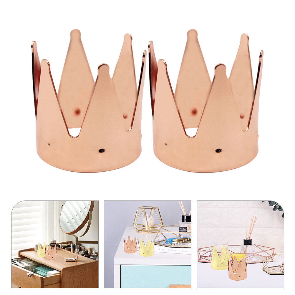 Beauty With Makeup - 2pcs Makeup Sponge Holder Crown Shaped