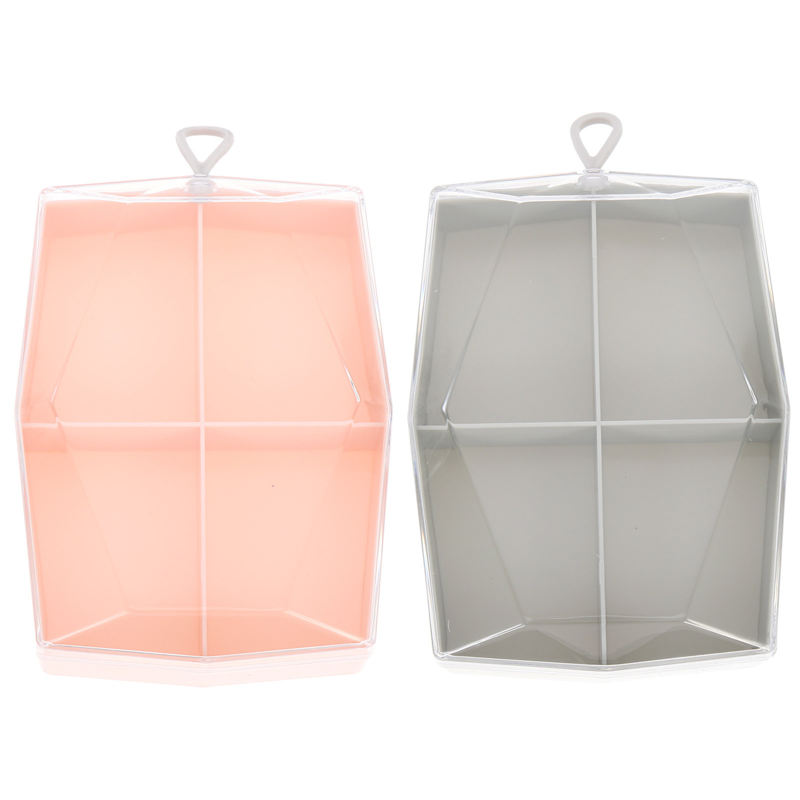 Beauty Makeup Case - 2Pcs Storage Case ABS Makeup Sponge
