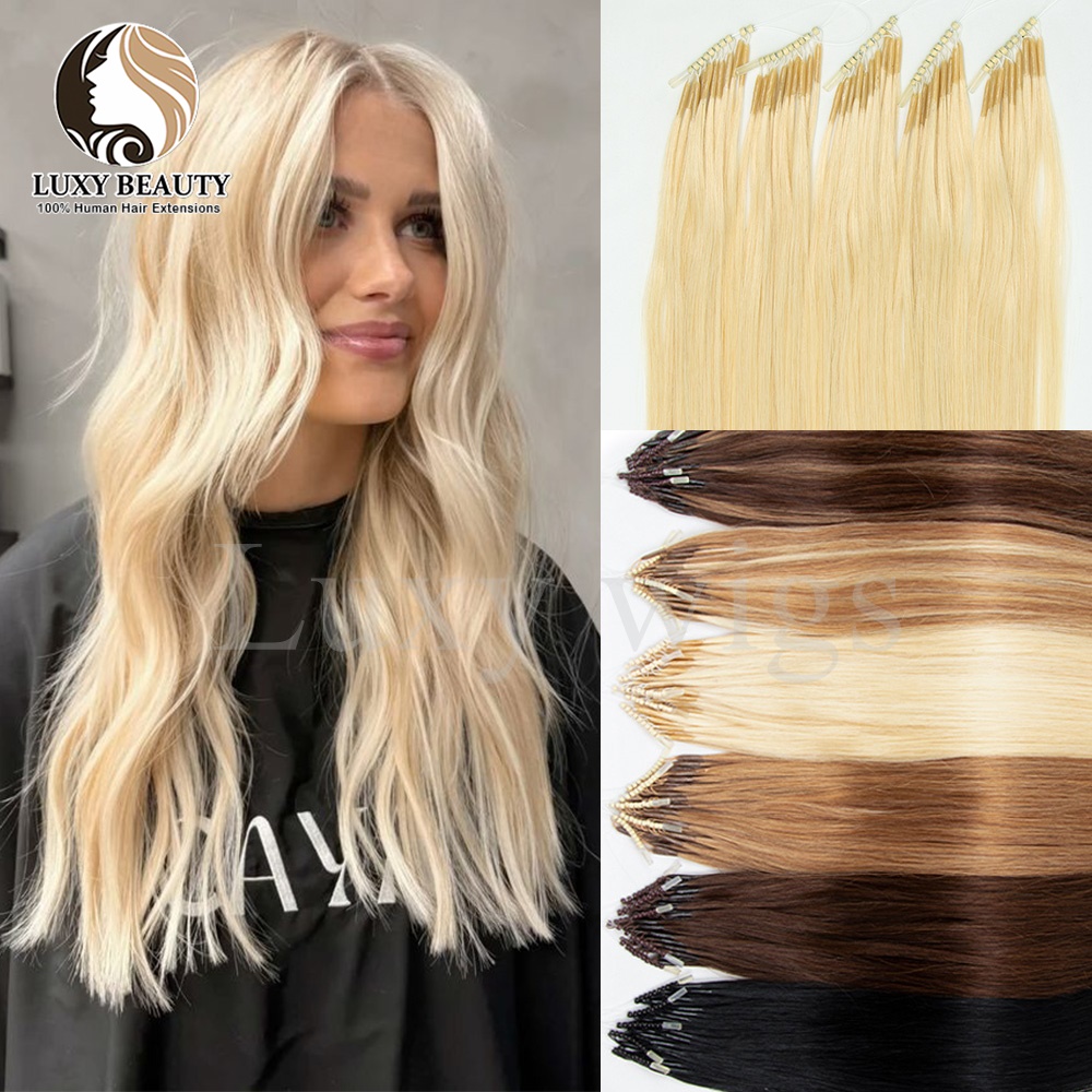 Pure Beauty Hair & Makeup - Blonde 8D Micro Bead Hair Extensions