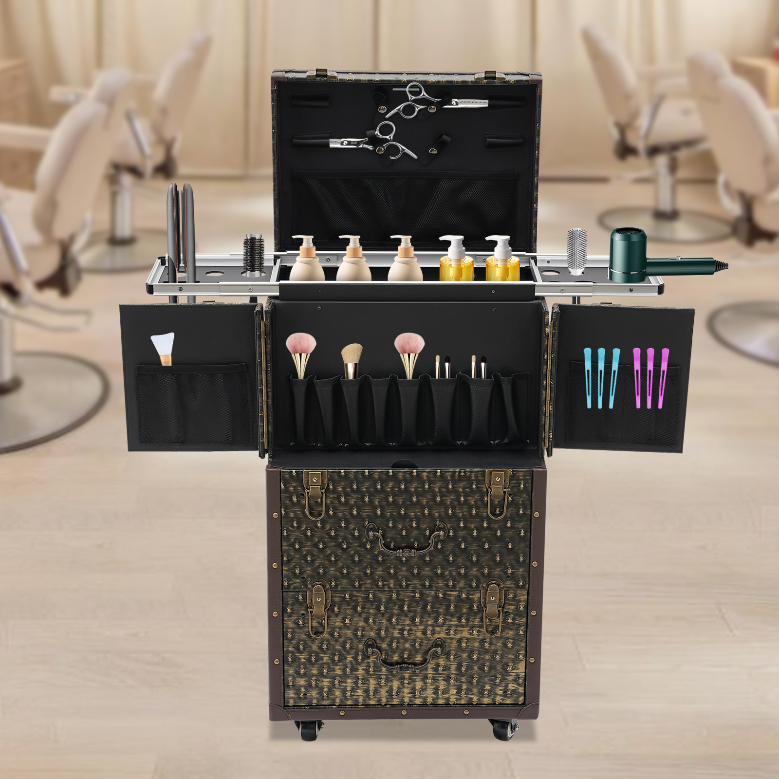 Rolling Makeup Case for Hairdr - Beauty Makeup Case ulasan dan harga