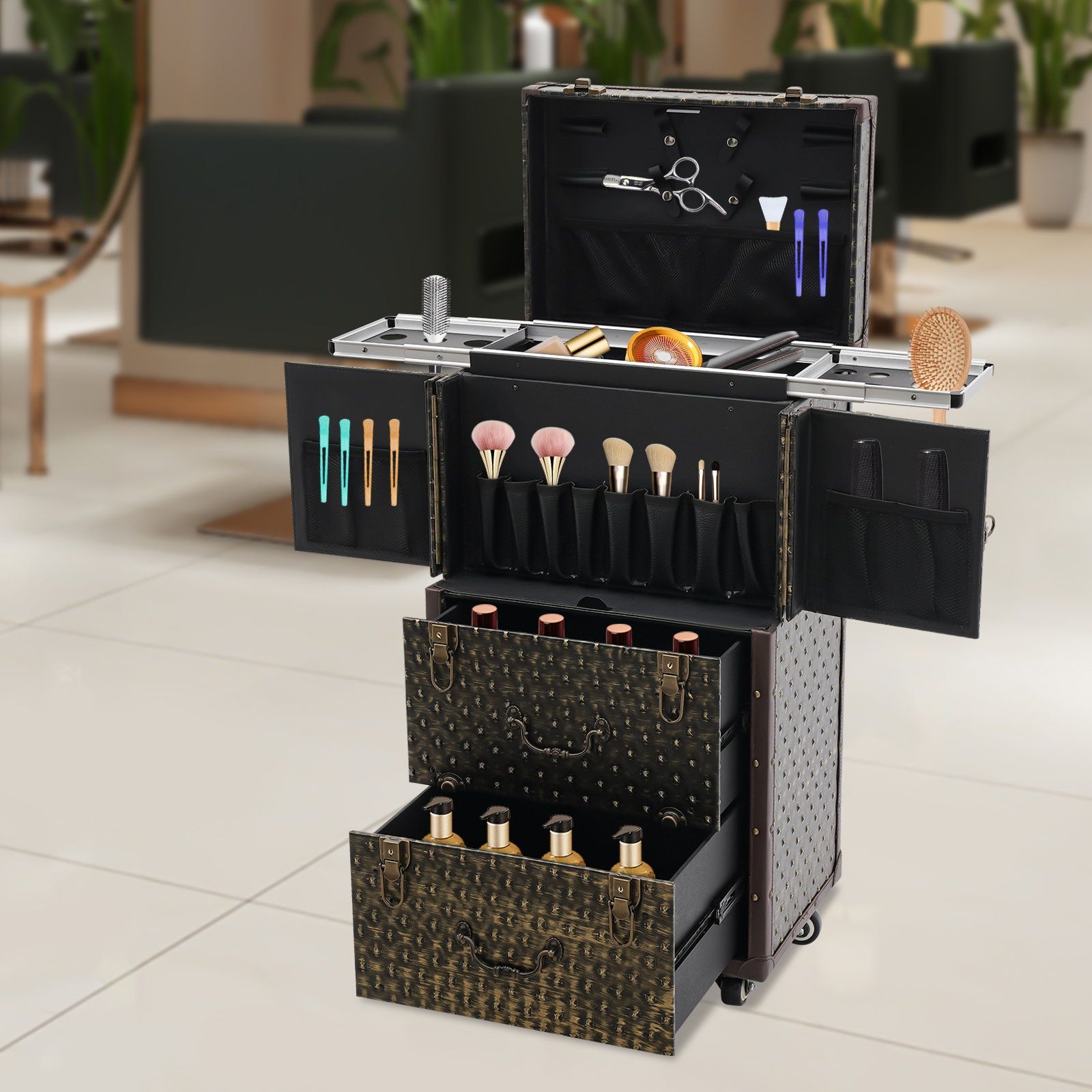 Rolling Makeup Case for Hairdr - Beauty Makeup Case ulasan dan harga