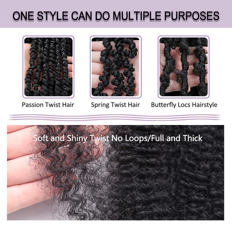 Afro Spring Twist Crochet Hair - Pure Beauty Hair & Makeup ulasan dan harga