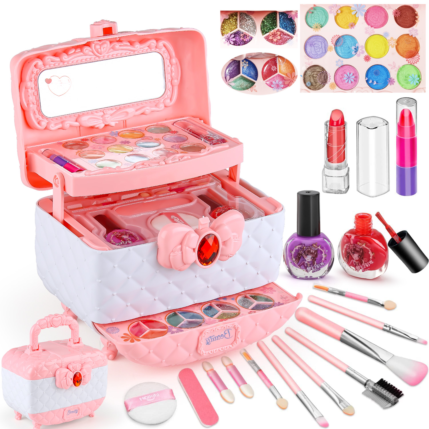 Kids Makeup Toy Kit for Girls, - Beauty Real Makeup ulasan dan harga
