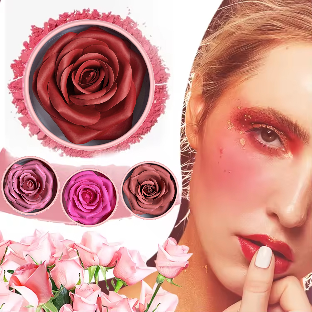 3D Petal Rose Makeup Blush 4 c - Beauty Real Makeup ulasan dan harga