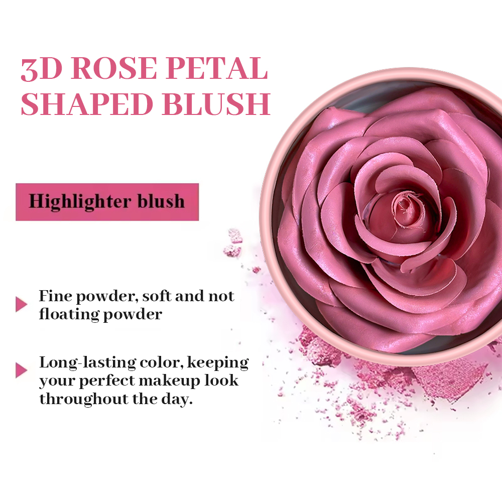 3D Petal Rose Makeup Blush 4 c - Beauty Real Makeup ulasan dan harga