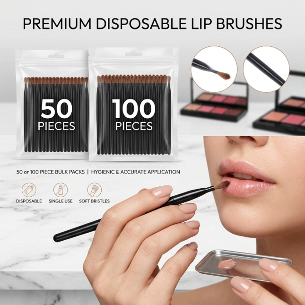 50/100pcs Disposable Lip Brush - Beauty With Makeup ulasan dan harga