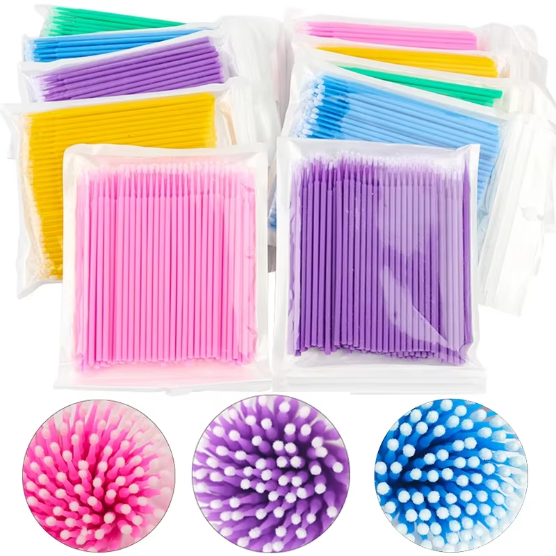 100Pcs Eyelash Cleaning Brush  - Beauty Makeup Background ulasan dan harga