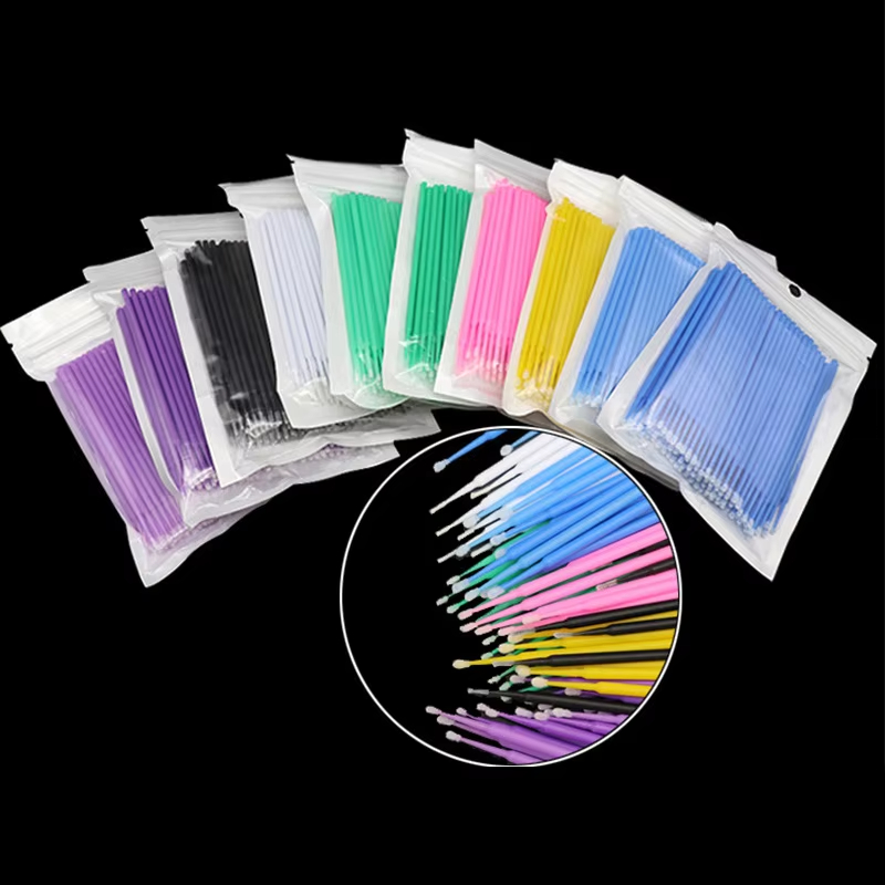 100Pcs Eyelash Cleaning Brush  - Beauty Makeup Background ulasan dan harga