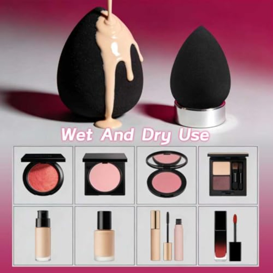 Makeup Sponge Set 15 Pcs Black - Beauty With Makeup ulasan dan harga