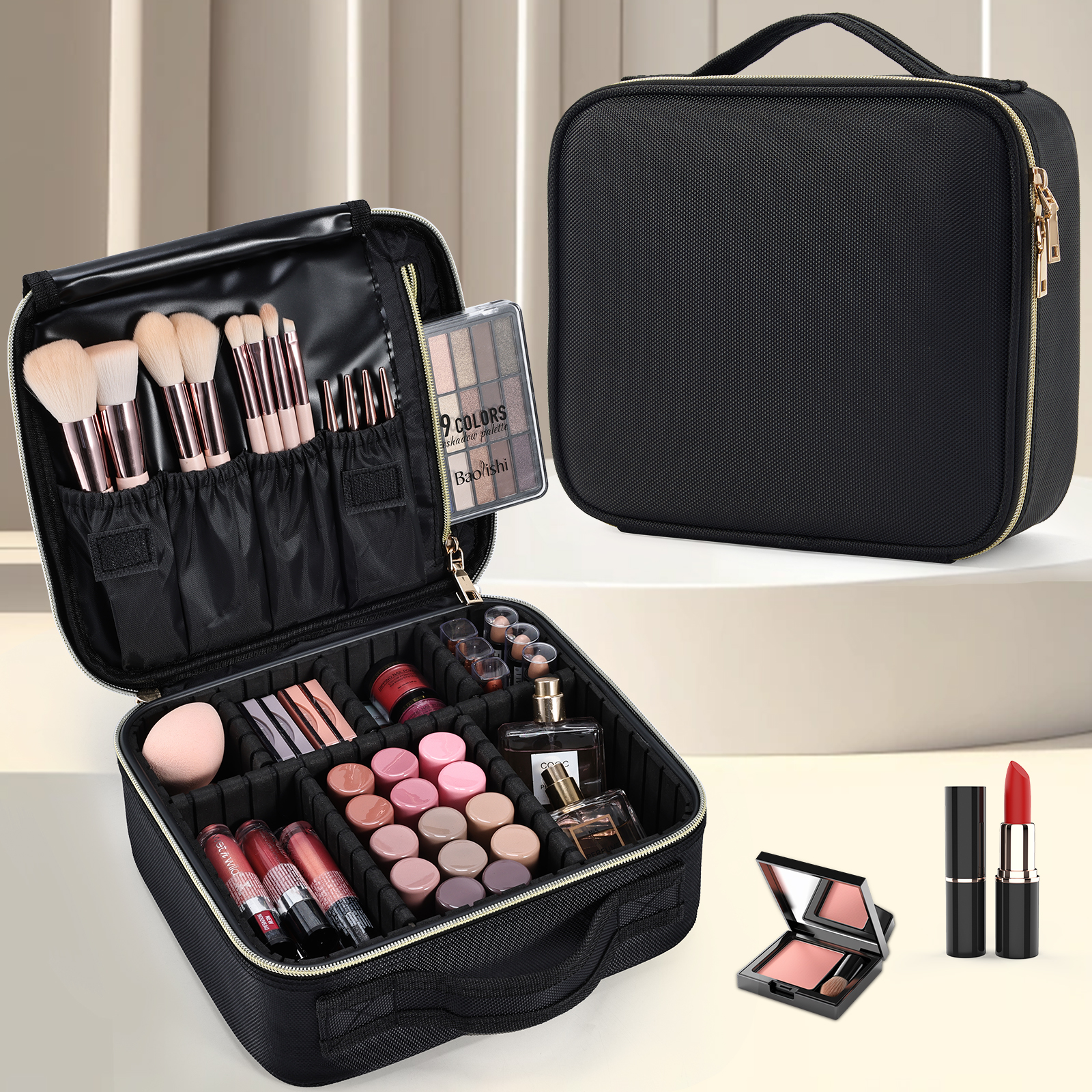 Cosmetic Case Makeup Bag Vanit - Beauty Makeup Case ulasan dan harga