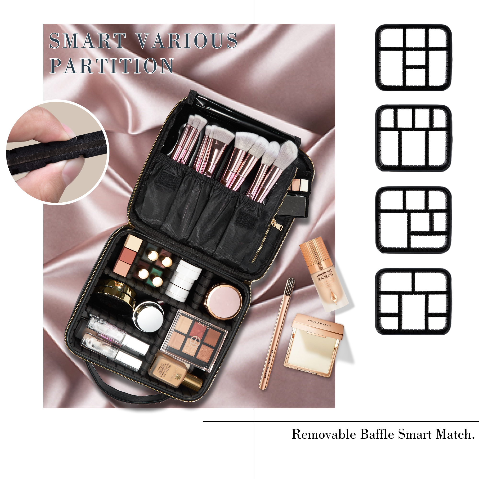 Cosmetic Case Makeup Bag Vanit - Beauty Makeup Case ulasan dan harga