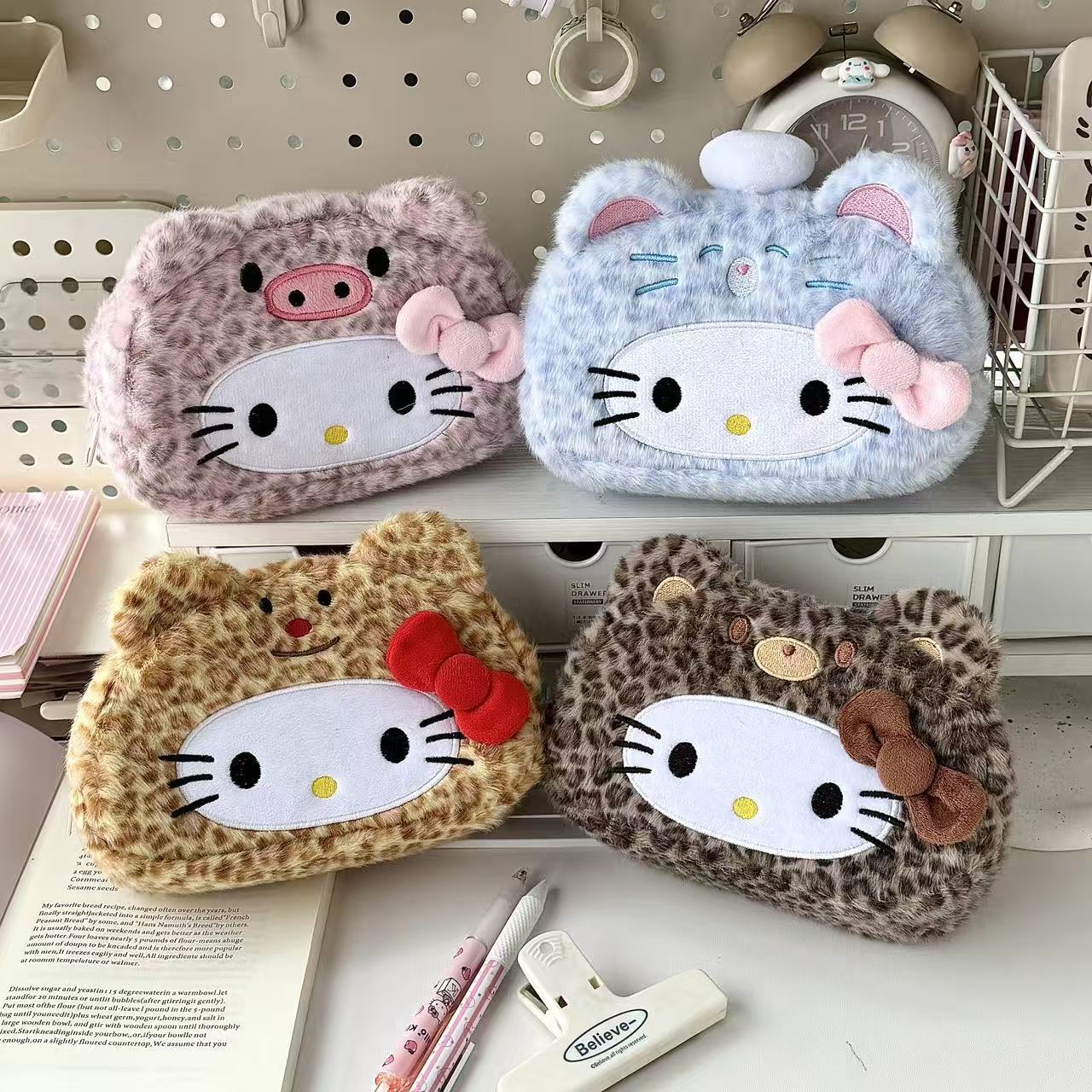 New Sanrio's Leopard Print Hel - Beauty Makeup Case ulasan dan harga