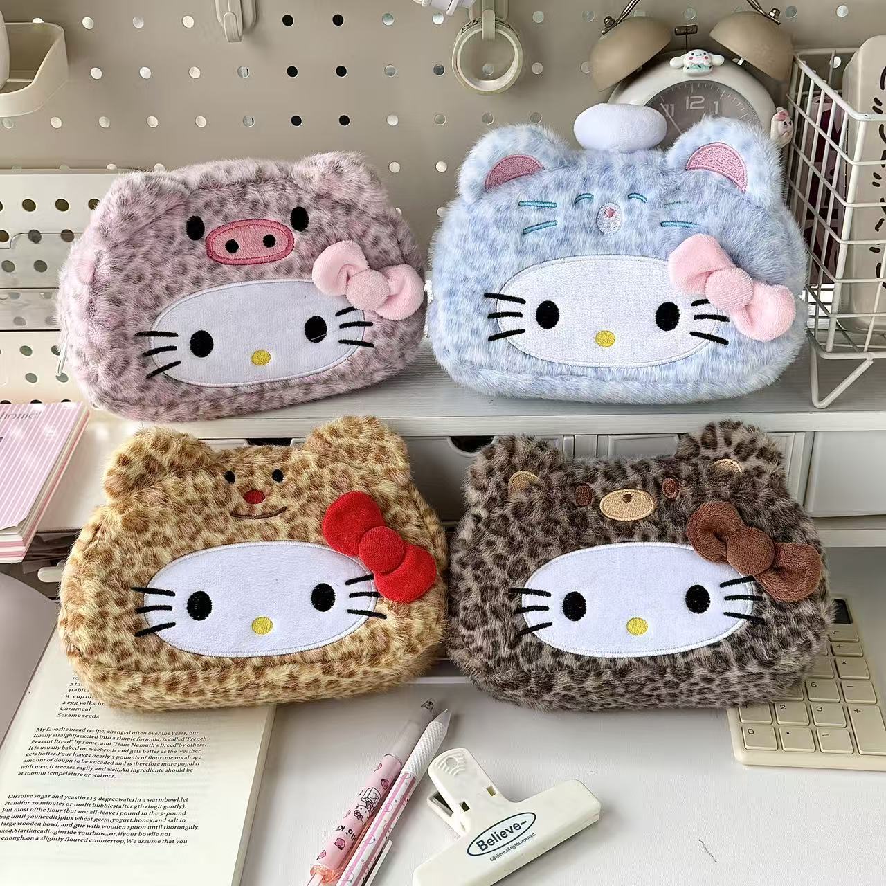New Sanrio's Leopard Print Hel - Beauty Makeup Case ulasan dan harga