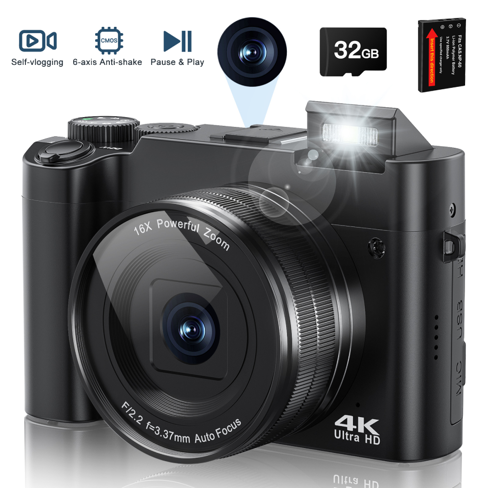 4K 64MP Digital Camera for Pho - Beauty Makeup Camera ulasan dan harga