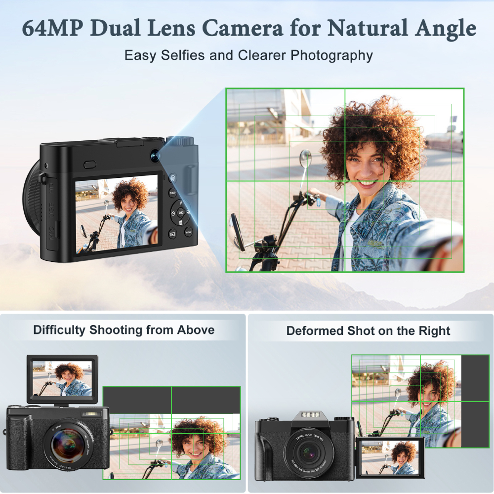 4K 64MP Digital Camera for Pho - Beauty Makeup Camera ulasan dan harga