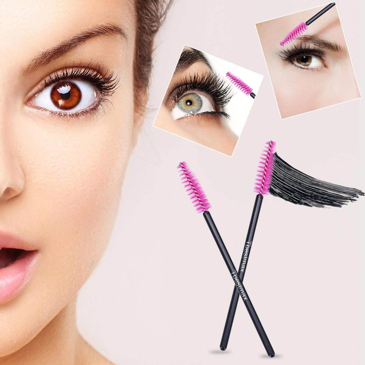 Wholesale 500pcs Eyelash Brush - Beauty Makeup Background ulasan dan harga