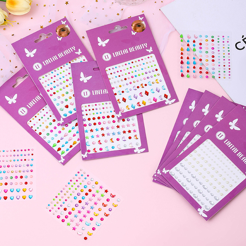 Hot Selling Face Gems Stickers - Beauty With Makeup ulasan dan harga