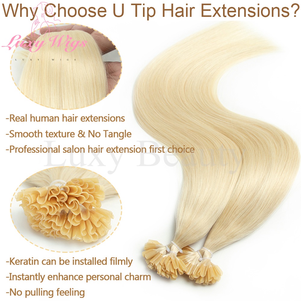 Blonde U Tip Nail Tip Hair Ext - Pure Beauty Hair & Makeup ulasan dan harga