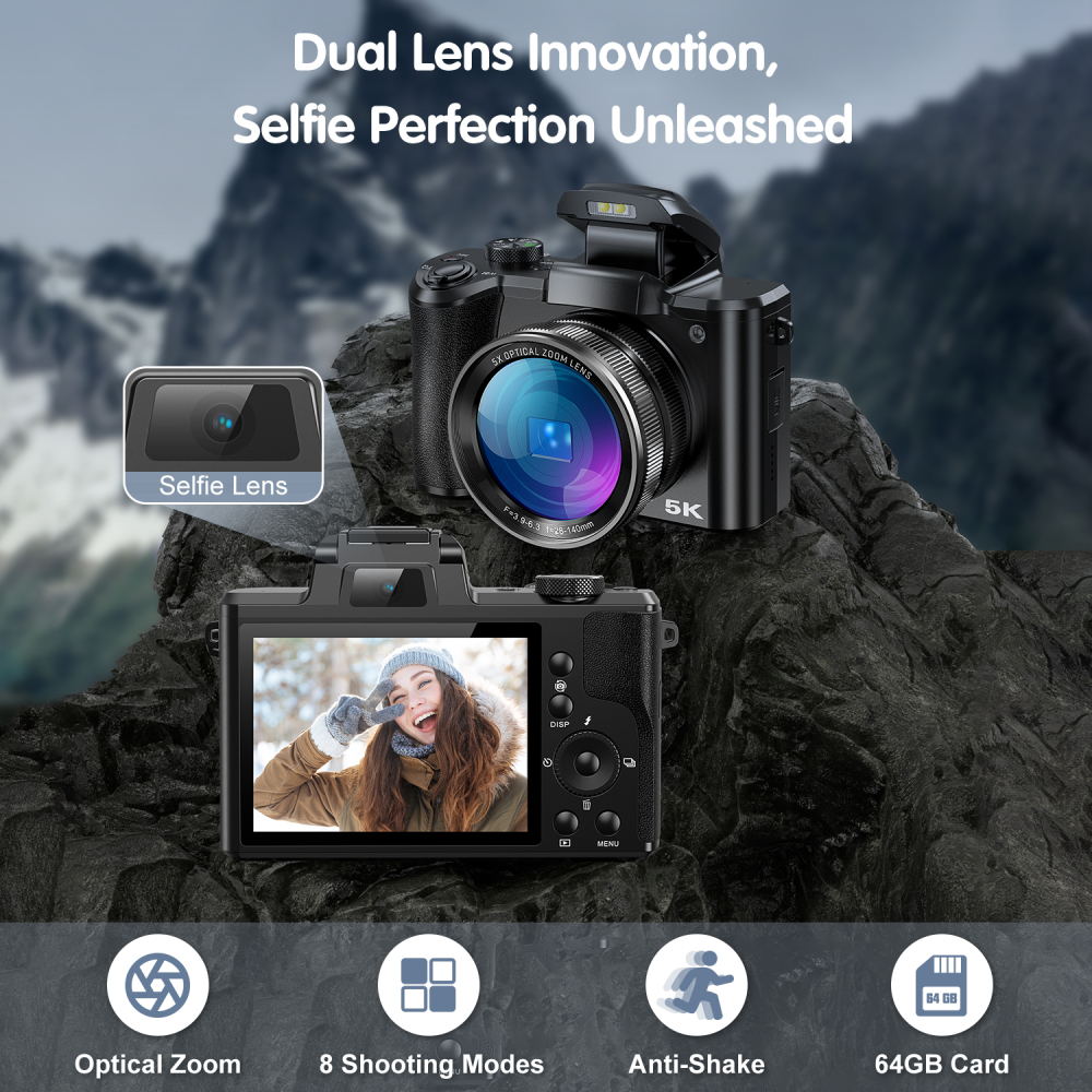 5K Digital Camera for Photogra - Beauty Makeup Camera ulasan dan harga