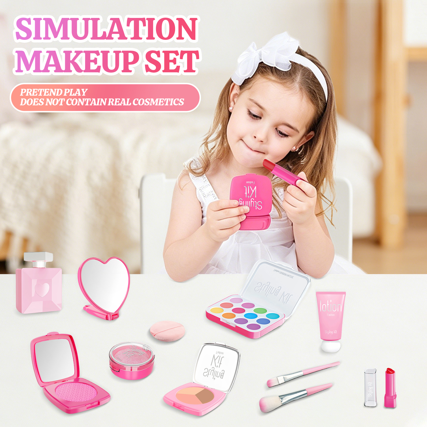 Girl's Makeup Toy Set Simulate - Beauty Real Makeup ulasan dan harga